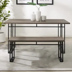 Kirkland's Home Dining Chairs-Wood Modern Dining Bench