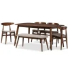 Kirkland's Home Dining Tables-Wood 6-Pc. Mid-Century Modern Dining Set