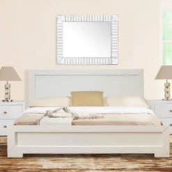 Kirkland's Home Beds & Headboards-Wood Queen Platform Bed And 2-Nightstand Set