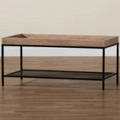 Kirkland's Home Coffee Tables-Wood Raised Edge Coffee Table