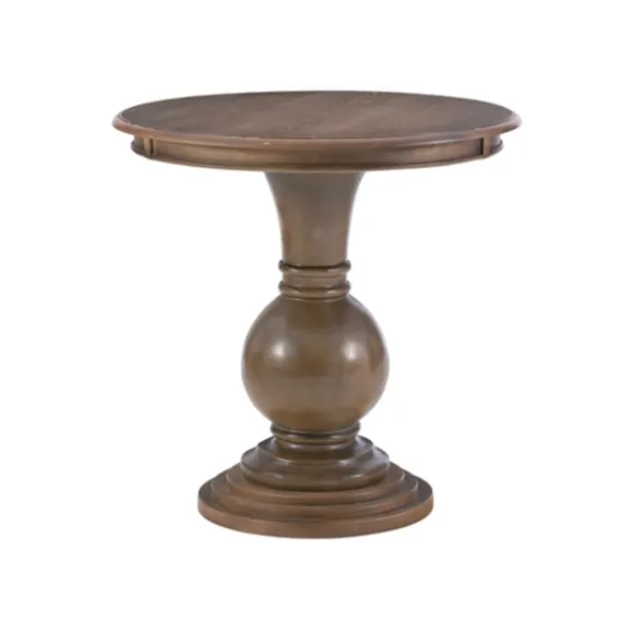 Kirkland's Home Accent & End Tables-Wood Round Base Side Table