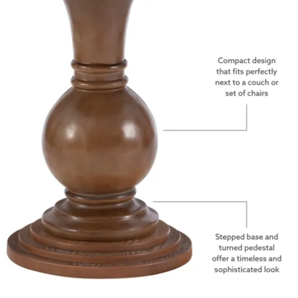 Kirkland's Home Accent & End Tables-Wood Round Base Side Table