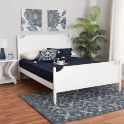 Kirkland's Home Beds & Headboards-Wood Scalloped Queen Bed Frame