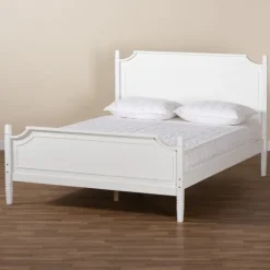 Kirkland's Home Beds & Headboards-Wood Scalloped Queen Bed Frame