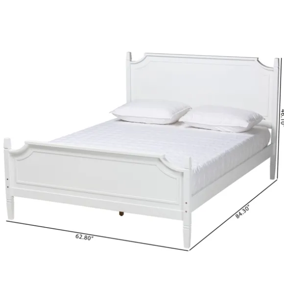 Kirkland's Home Beds & Headboards-Wood Scalloped Queen Bed Frame