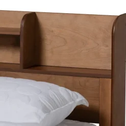 Kirkland's Home Beds & Headboards-Wood Shelves Full Platform Bed