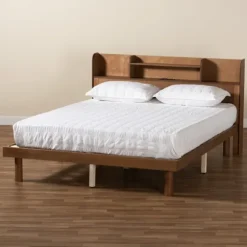 Kirkland's Home Beds & Headboards-Wood Shelves Full Platform Bed