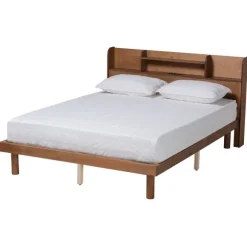 Kirkland's Home Beds & Headboards-Wood Shelves Queen Platform Bed