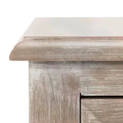 Kirkland's Home Accent & End Tables-Wood Side Table With Baskets