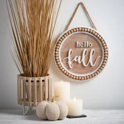 Kirkland's Home Decorative Accents-Wood Slat Planter Stands, Set Of 2