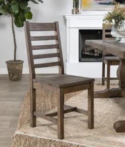 Kirkland's Home Dining Chairs-Wood Slatted Back Dining Chair