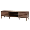 Kirkland's Home Tv Stands & Media Consoles-Wood Slatted Midcentury Tv Stand