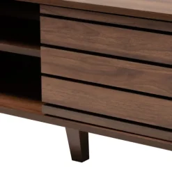 Kirkland's Home Tv Stands & Media Consoles-Wood Slatted Midcentury Tv Stand
