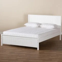 Kirkland's Home Beds & Headboards-Wood Slatted Queen Bed Frame