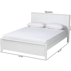 Kirkland's Home Beds & Headboards-Wood Slatted Queen Bed Frame