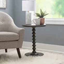 Kirkland's Home Accent & End Tables-Wood Spindle Side Table