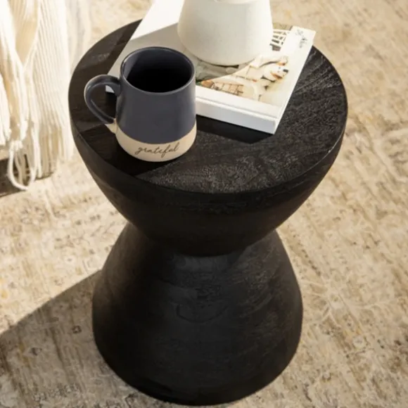 Kirkland's Home Accent & End Tables-Wood Spool Side Table