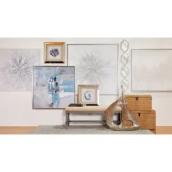 Kirkland's Home Benches & Ottomans-Wood Upholstered Burlap Seat Bench