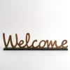 Kirkland's Home Statues & Figurines-Wood Welcome Tabletop Sign
