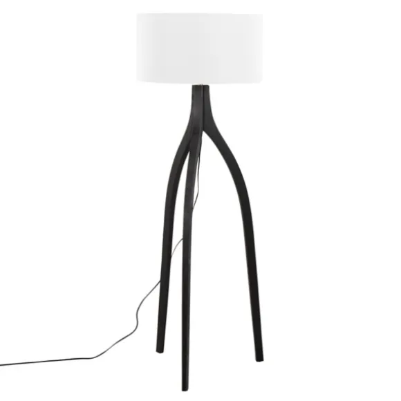 Kirkland's Home Floor Lamps-Wood Wishbone Floor Lamp