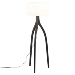 Kirkland's Home Floor Lamps-Wood Wishbone Floor Lamp