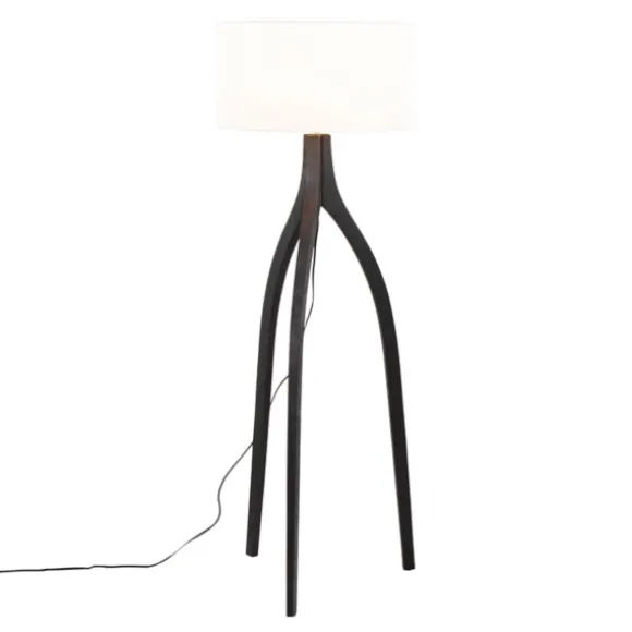 Kirkland's Home Floor Lamps-Wood Wishbone Floor Lamp