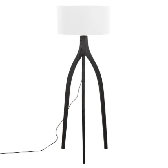 Kirkland's Home Floor Lamps-Wood Wishbone Floor Lamp