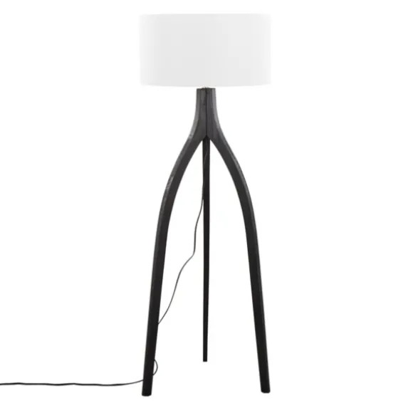 Kirkland's Home Floor Lamps-Wood Wishbone Floor Lamp