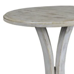 Kirkland's Home Accent & End Tables-Wooden Arched Base Round Top Accent Table