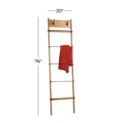 Kirkland's Home Decorative Accents-Wooden Leaning Ladder With Hooks