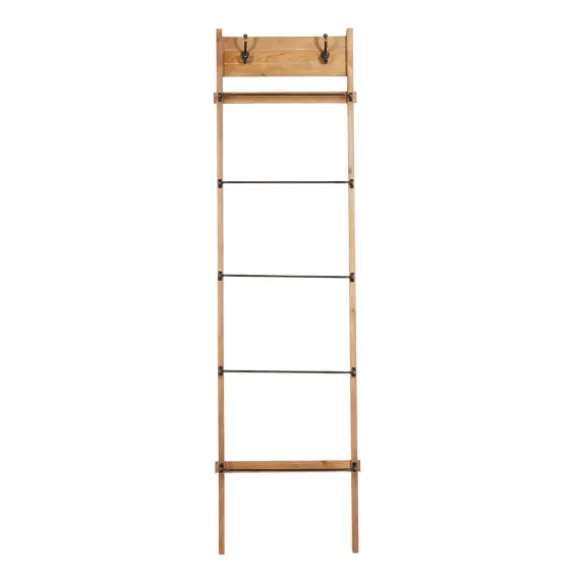 Kirkland's Home Decorative Accents-Wooden Leaning Ladder With Hooks