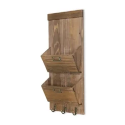 Kirkland's Home Wall Storage-Wooden Letter Holder With Hooks Wall Organizer