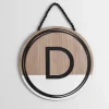 Kirkland's Home Monogram Wall Decor-Wooden Neutral Beaded Monogram D Plaque