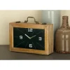 Kirkland's Home Decorative Accents-Wooden Novelty Briefcase Clock