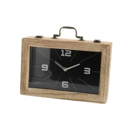 Kirkland's Home Decorative Accents-Wooden Novelty Briefcase Clock