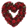 Kirkland's Home Wreaths-Wooden Roses And Cherries Valentine Heart Wreath