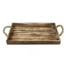 Kirkland's Home Decorative Trays-Wooden Tray With Rope Handles