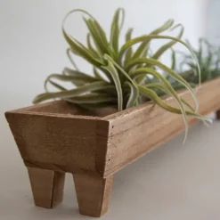 Kirkland's Home Decorative Trays-Wooden Trough Long Tray