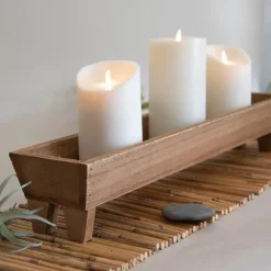 Kirkland's Home Decorative Trays-Wooden Trough Long Tray