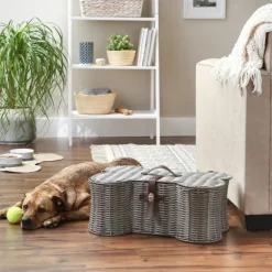 Kirkland's Home Baskets & Boxes-Woven Bone Shaped Basket, 21 In.