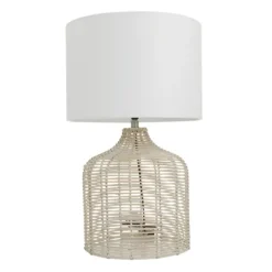 Kirkland's Home Table Lamps-Woven Rattan Table Lamp