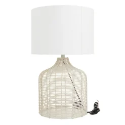 Kirkland's Home Table Lamps-Woven Rattan Table Lamp