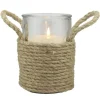 Kirkland's Home Candle Holders-Wrapped Rope Hurricane, 6 In.