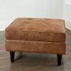 Kirkland's Home Benches & Ottomans-Wyatt Faux Leather Ottoman