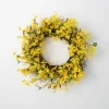 Kirkland's Home Wreaths-Yellow Blooming Forsythia Twig Wreath