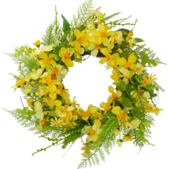 Kirkland's Home Wreaths-Yellow Daisy And Berry Wreath