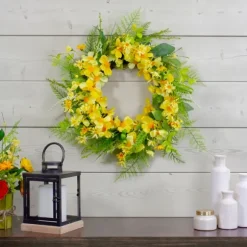 Kirkland's Home Wreaths-Yellow Daisy And Berry Wreath