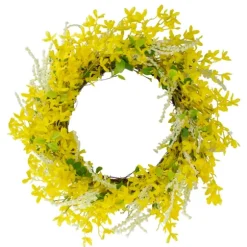 Kirkland's Home Wreaths-Yellow Jasmine Spiral Wreath
