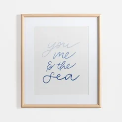 Kirkland's Home Wall Quotes & Signs-You Me & The Sea Framed Art Print