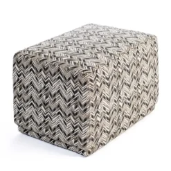 Kirkland's Home Benches & Ottomans-Zig Zag Upholstered Ottoman